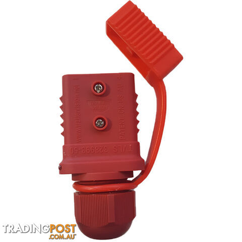 50 amp Anderson Plug Weather Proof Cover Red with LED Power Indicator SKU - TVN-328993-50R