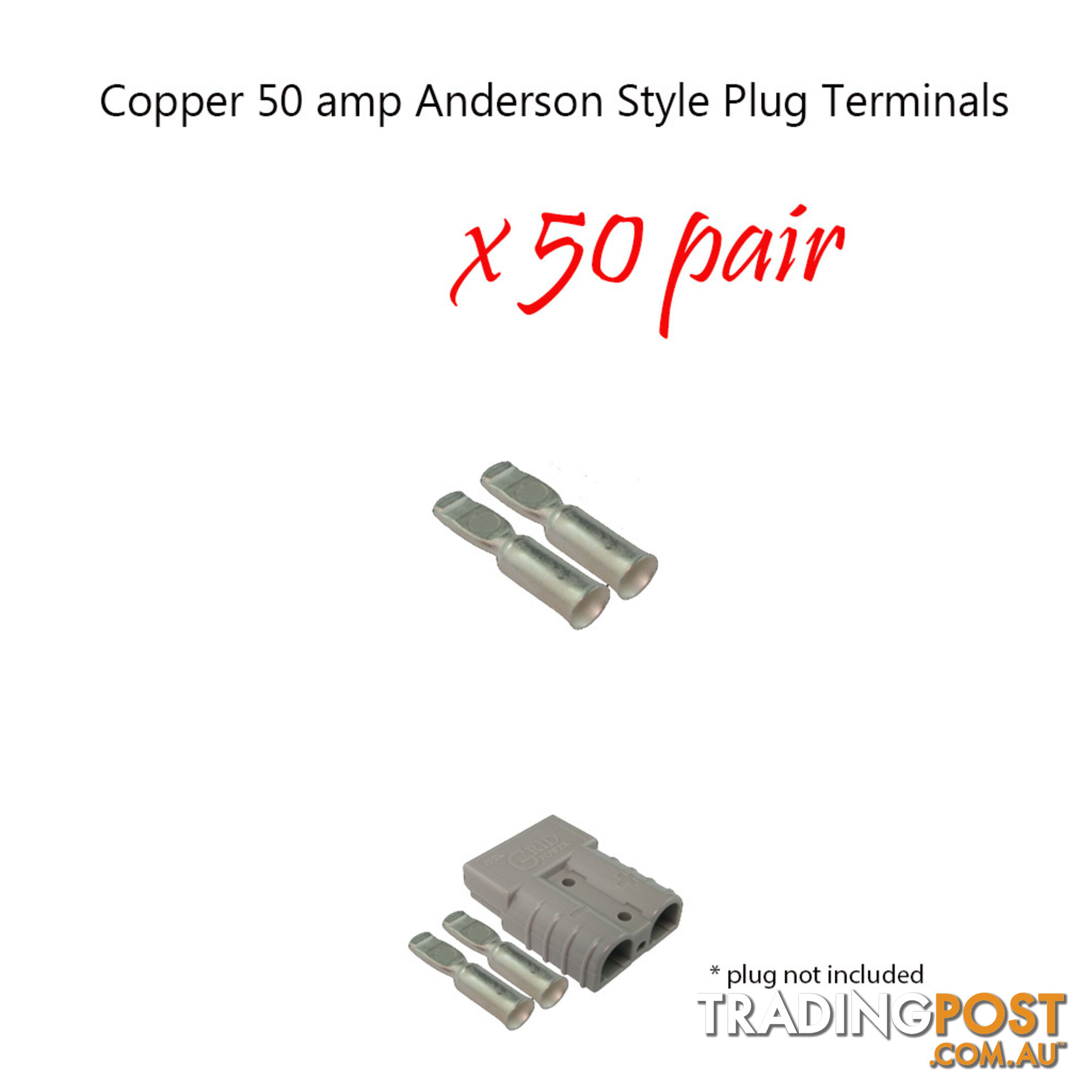 100 x 50 amp Anderson Plug Copper Terminals SKU - 10124