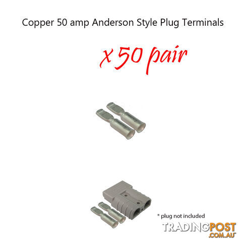 100 x 50 amp Anderson Plug Copper Terminals SKU - 10124