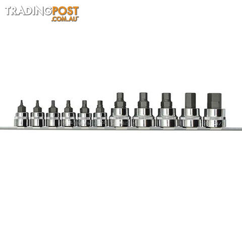 PK Tools Hex Bit 1/4 "   3/8 " dr SAE 11pc Set SKU - PT11903