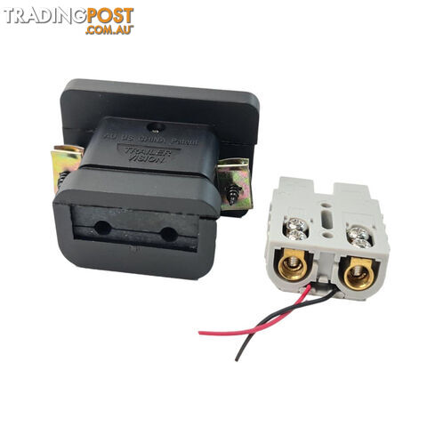 Trailer Vision 50 amp Anderson Plug Flush Mount Connector Assembly with Screw Contact Plug SKU - TVN1645450SC