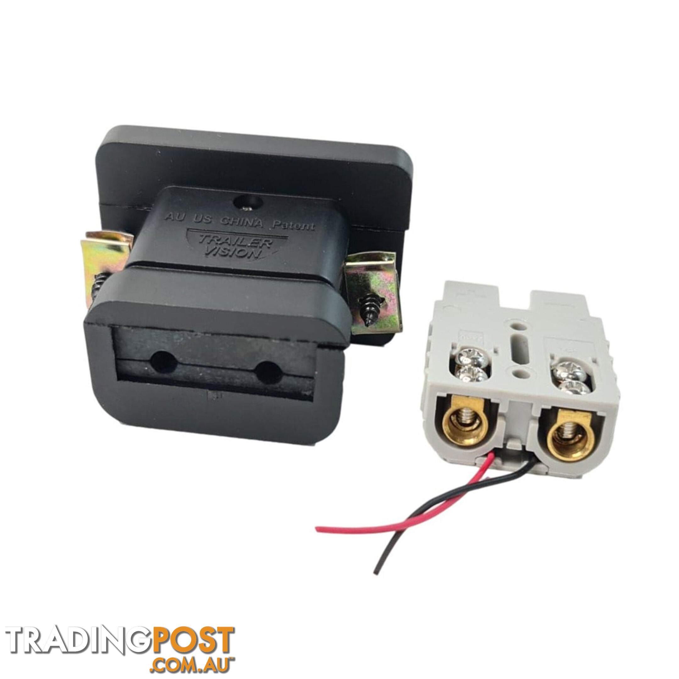 Trailer Vision 50 amp Anderson Plug Flush Mount Connector Assembly with Screw Contact Plug SKU - TVN1645450SC