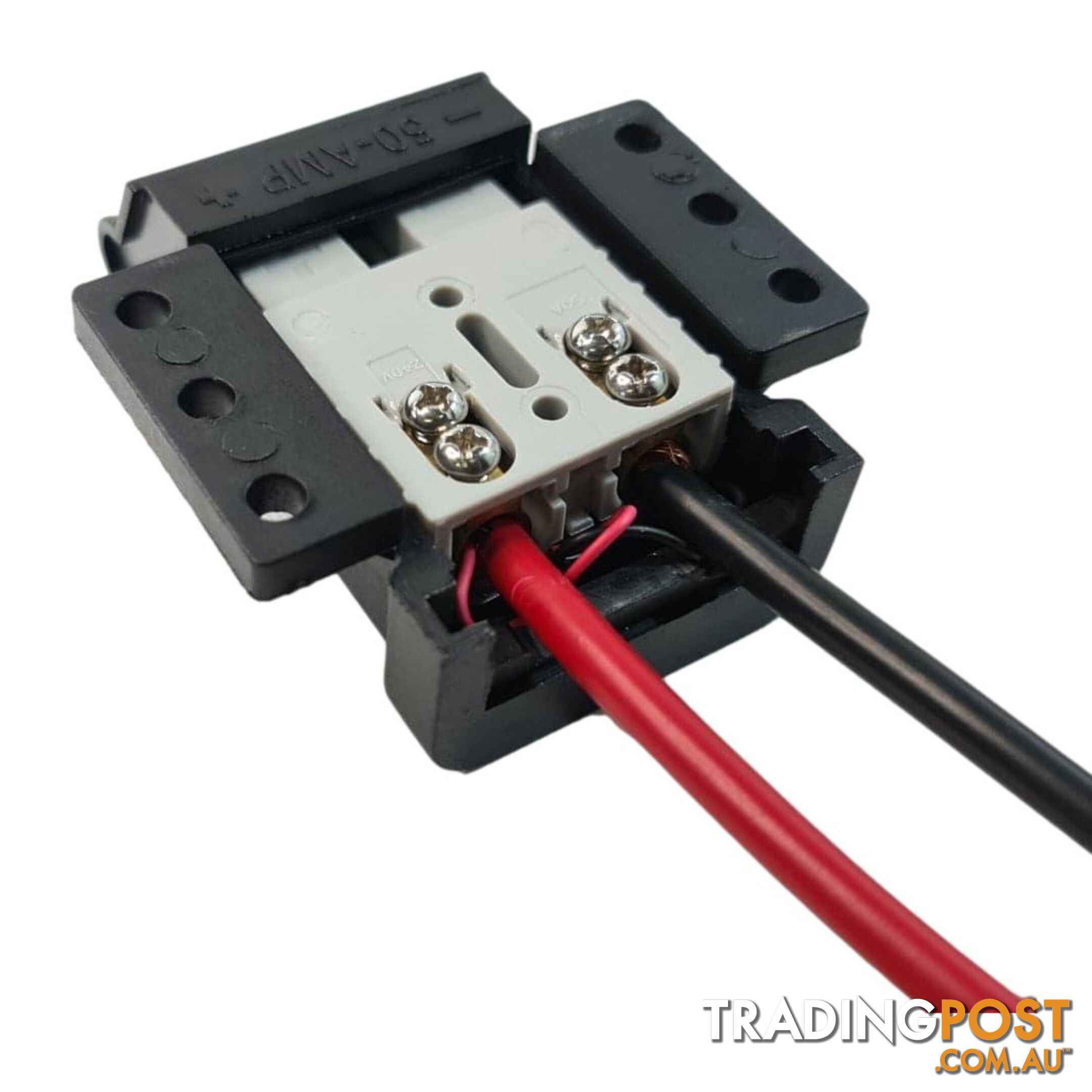 Trailer Vision 50 amp Anderson Plug Flush Mount Connector Assembly with Screw Contact Plug SKU - TVN1645450SC