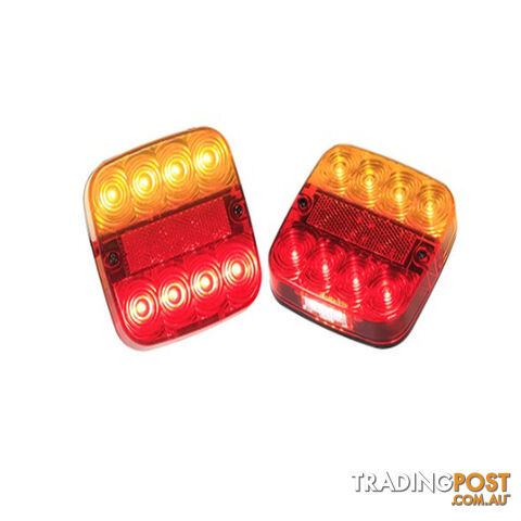 LED Stop Tail Indicator Trailer Lights with Licence Plate Light 12v Pair SKU -...
