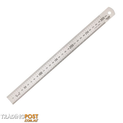 Toledo 300mm Ruler Stainless Steel Metric Single Sided Japanese Quality SKU - 300mm