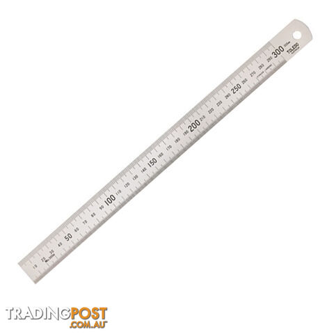 Toledo 300mm Ruler Stainless Steel Metric Single Sided Japanese Quality SKU - 300mm