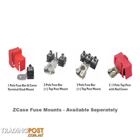ZCase Fuse Bolt Down Style 40  - 600amp 12  - 32vdc