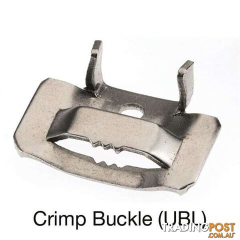 Tridon Crimp Buckle to suit  9.5mm (3/8 ") x 0.65mm 100 Pieces SKU - UBL006100