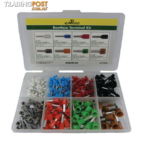 Bootlace Terminal Kit 535pc Pre-Insulated 0.5mm2  - 10mm2 SKU - ALCBLCKIT-535