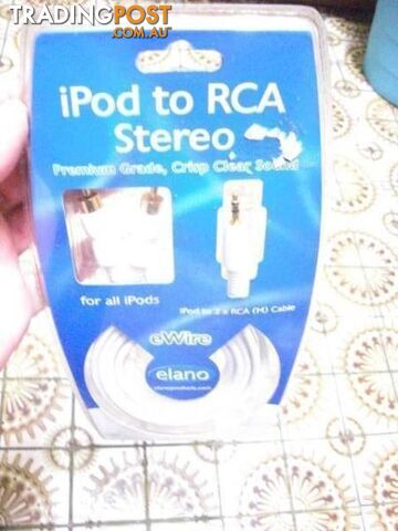 APPLE IPOD TO RCA STEREO GOLD PLATED PICKUP OR POST