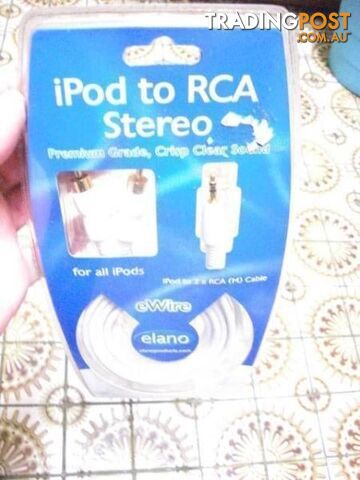 APPLE IPOD TO RCA STEREO GOLD PLATED PICKUP OR POST