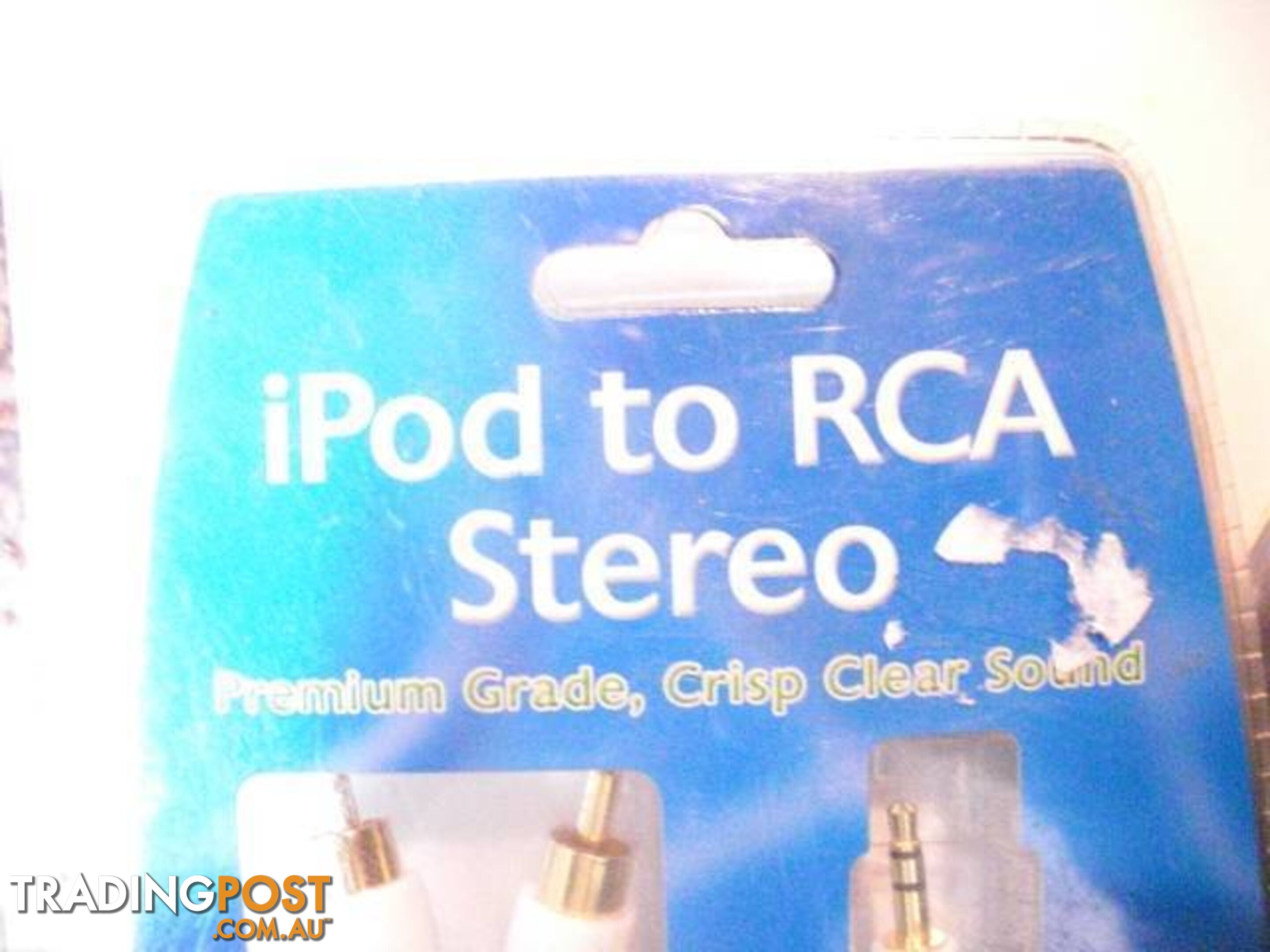 APPLE IPOD TO RCA STEREO GOLD PLATED PICKUP OR POST