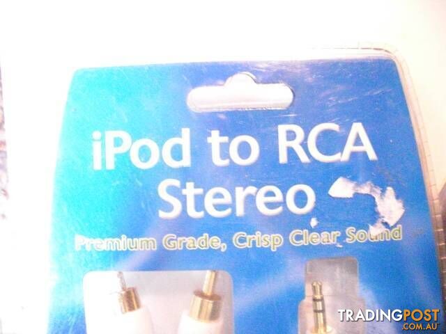 APPLE IPOD TO RCA STEREO GOLD PLATED PICKUP OR POST