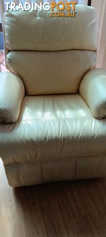 Single Leather Recliner Armchair