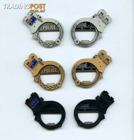 Police Handcuff Bottle Opener Challenge Coins