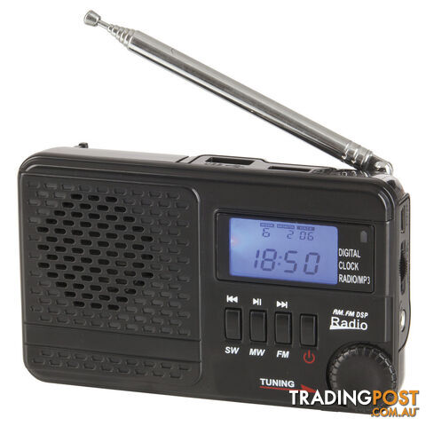 AM/FM/SW Rechargeable Radio with MP3 - DIGITECH