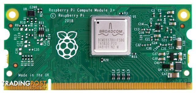 CM3+/32GB -  Single Board Computer, Raspberry Pi Compute Module 3 +, BCM2837B0 SoC, 32GB eMMC Memory