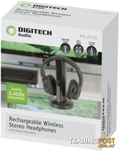 2.4GHz Wireless Rechargeable Stereo Headphone - DIGITECH - photo 2 of 2