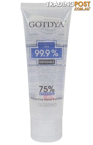 75% ALCOHOL ANTIBACTERIAL INSTANT HAND SANITISER 80ML - GOTDYA