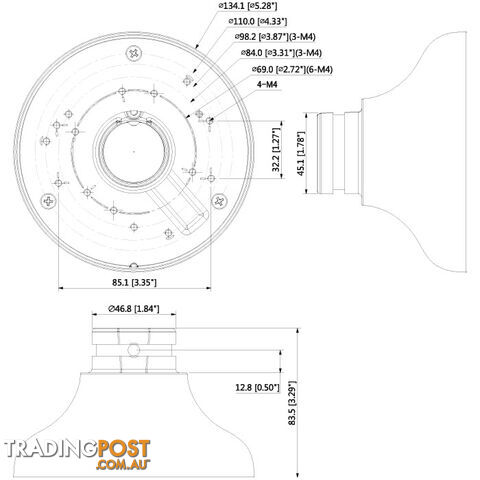 Adapter for Ceiling & Wall Mount Brackets VSBKTA106 - VIP Vision - photo 2 of 3
