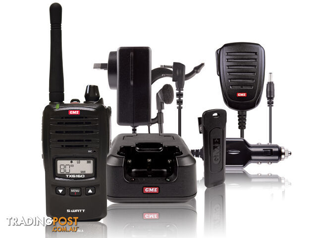 GME TX6160 5 Watt IP67 UHF CB Handheld Radio Kit - GME