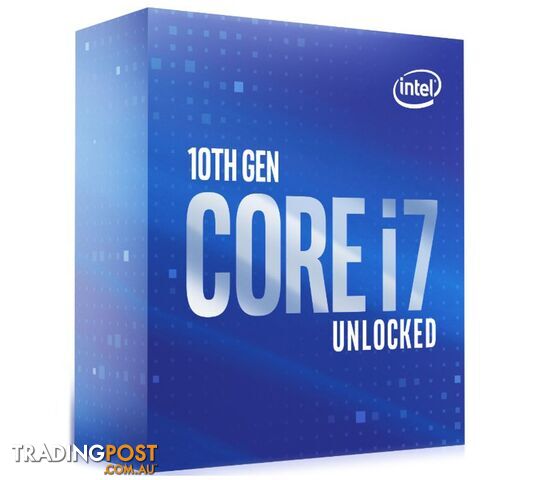 New Intel Core i7-10700K CPU 3.8GHz (5.1GHz Turbo) LGA1200 10th Gen 8-Cores 16-Threads 16MB 95W UHD Graphic 630 Retail Box 3yrs Comet Lake - INTEL