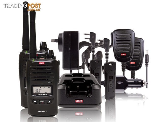 GME TX6160TP 5 Watt IP67 UHF CB Handheld Radio - Twin Pack - GME