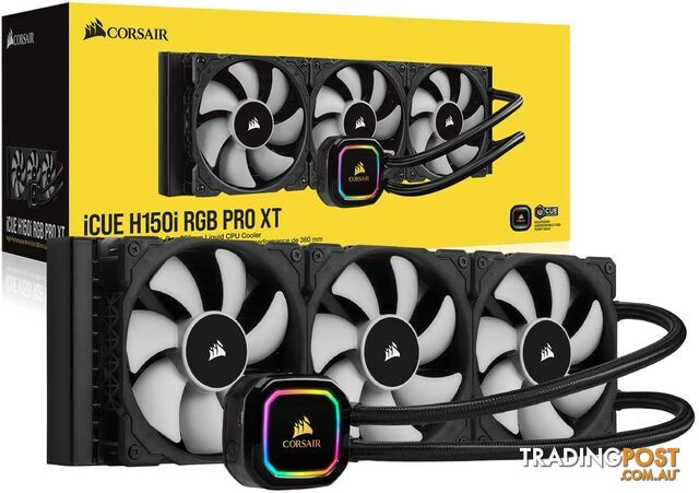 Corsair Hydro H150i RGB PRO XT 360mm Liquid CPU Cooler - CORSAIR - photo 2 of 5