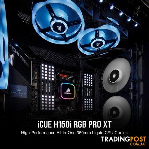 Corsair Hydro H150i RGB PRO XT 360mm Liquid CPU Cooler - CORSAIR - photo 3 of 5