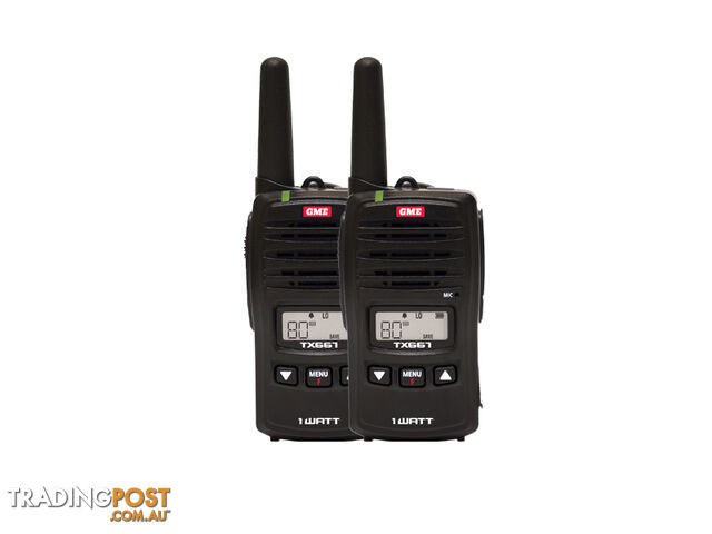 GME TX667TP 1 Watt UHF CB Handheld radio - Twin pack - GME
