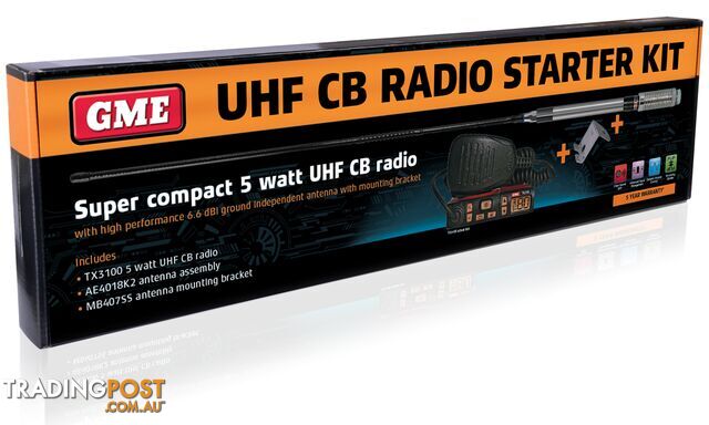 GME TX3100VP UHF Two Way CB Radio Starter Kit - GME