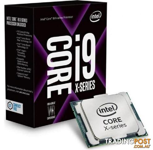 Intel Core i9-10900X CPU 3.7GHz (4.5GHz Turbo) LGA2066 X Series 10th Gen 19MB 10-Cores 20-Threads 165W Boxed no Fan Cascade Lake - INTEL