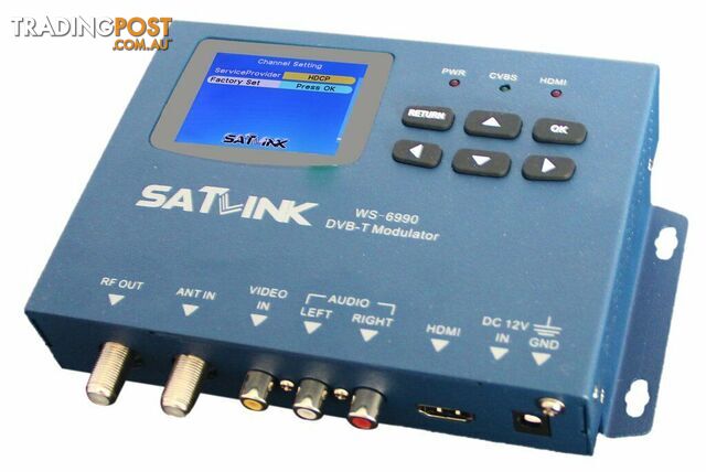 Satlink WS-6990 Single/One Channel DVB-T Digital Modulator Supports AV/HDMI - SATLINK