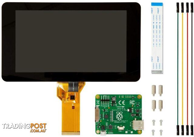 Raspberry Pi 7" Touch Screen Display with 10 Finger Capacitive Touch - RASPBERRY...