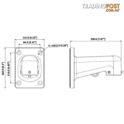 Right Angle Wall Mount Dome Bracket - VIP Vision - photo 2 of 4