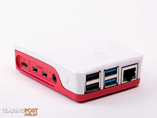 Raspberry Pi 4 Case, Red/White In stock! - RASPBERRY PI