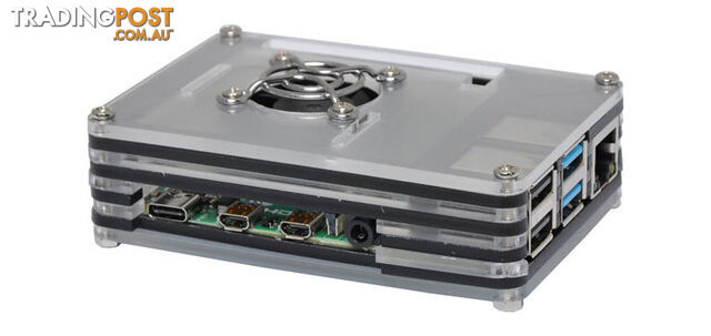 Acrylic Raspberry Pi 4 Case With Cooling Fan - photo 2 of 3