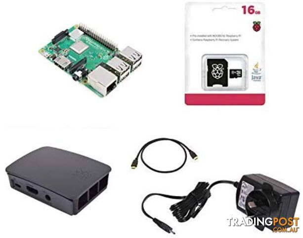 Raspberry Pi 3 Model B+ Plus Starter Pack 16GB Micro SD NOOBS + Case +2.5A PSU