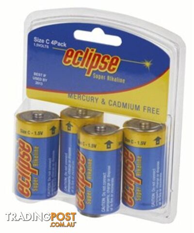 Eclipse Alkaline C Batteries Pk4 - Eclipse