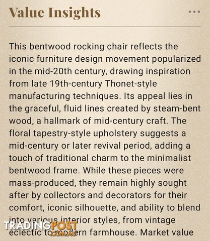 Bentwood Rocking Chair - photo 2 of 2