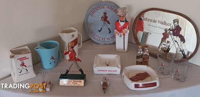 Johnnie Walker Water Jugs and Other Advertising Paraphernalia