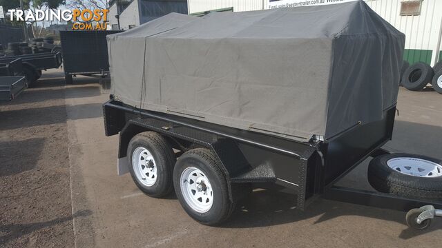 8X5 TANDEM TRAILER WITH CAGE AND CANVASS COVER - photo 3 of 13