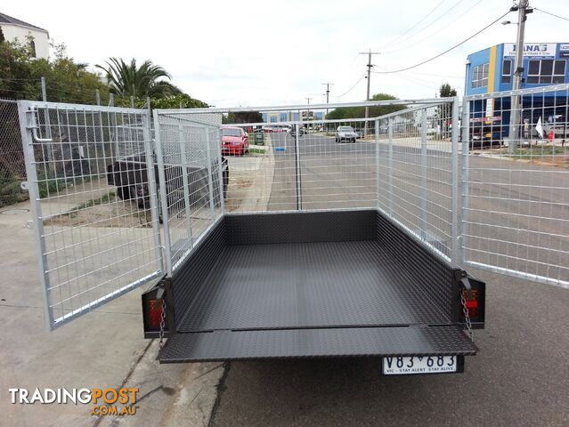 8X5 TANDEM TRAILER WITH CAGE AND COVER