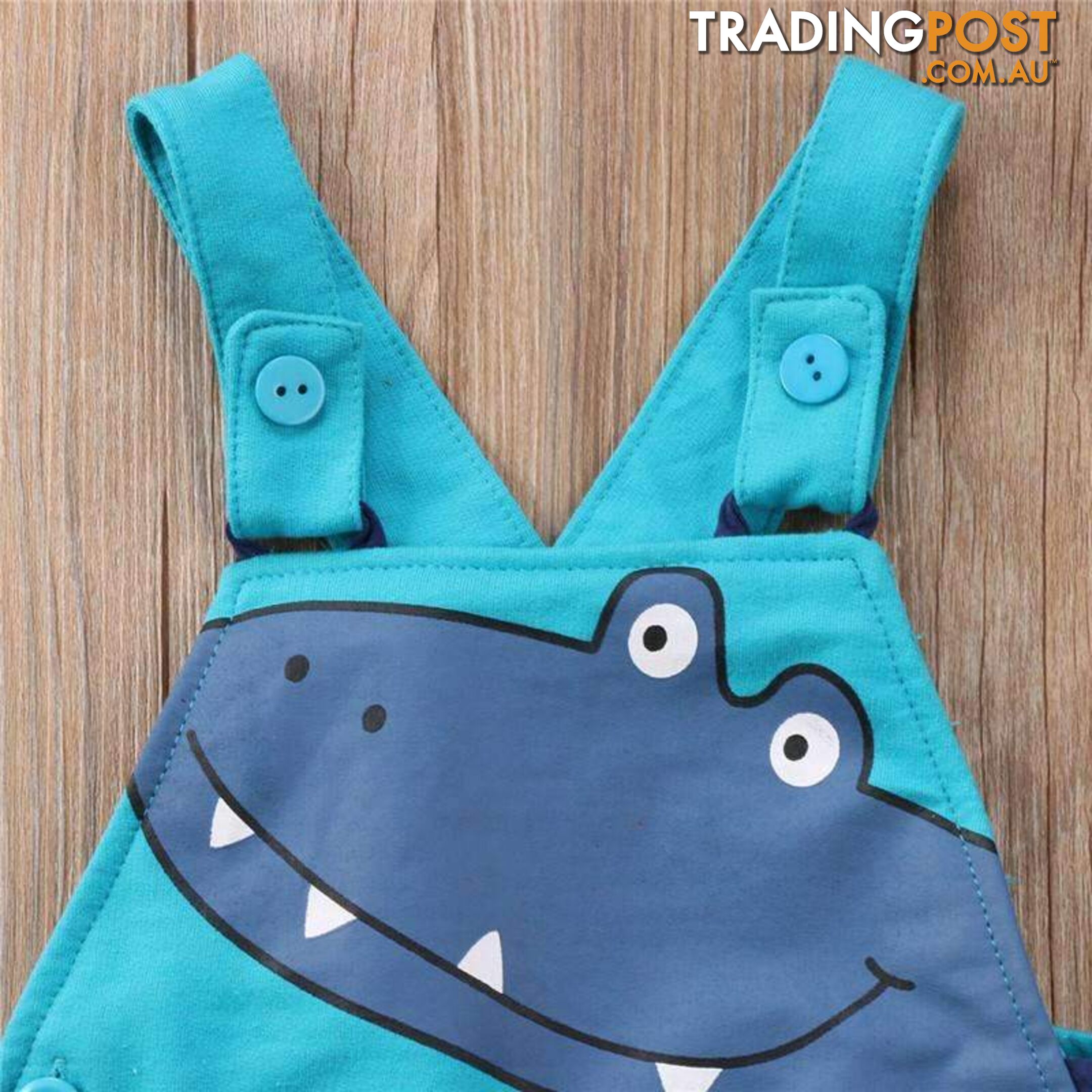 Blue Dino Overalls