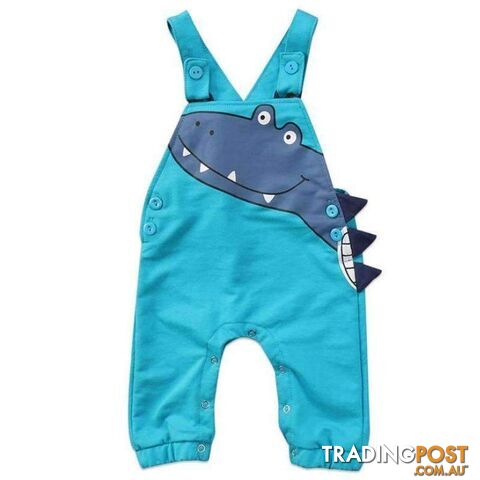 Blue Dino Overalls