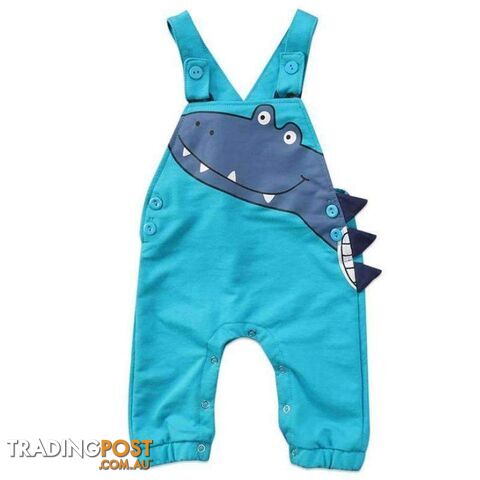 Blue Dino Overalls