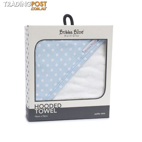 Blue Polka Dots Hooded Towel