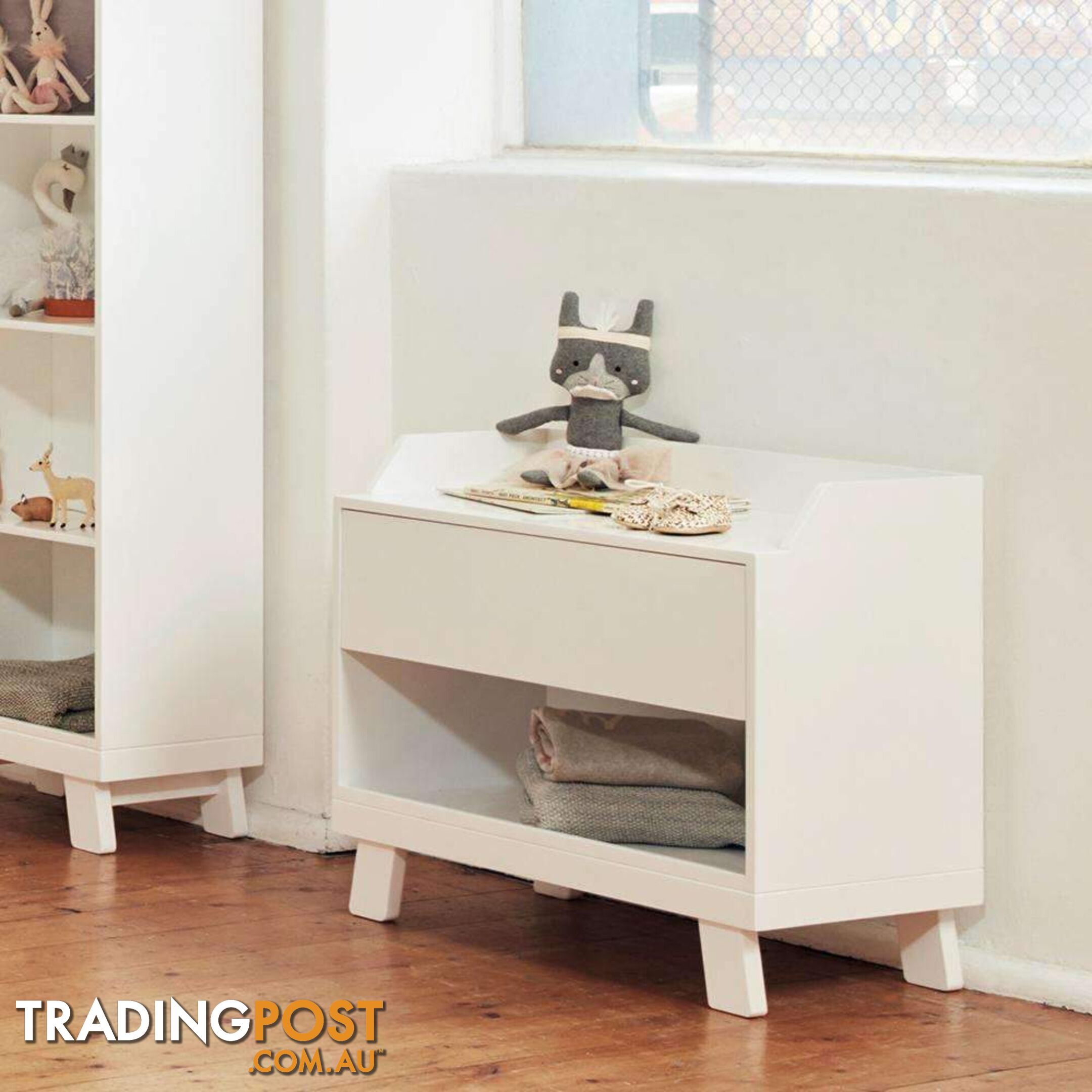 Casa Toy Box with Seat - White