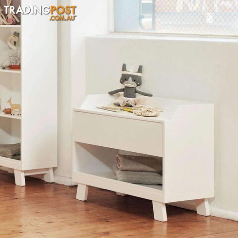 Casa Toy Box with Seat - White