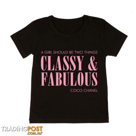 Classy & Fabulous Tee | Pink Print